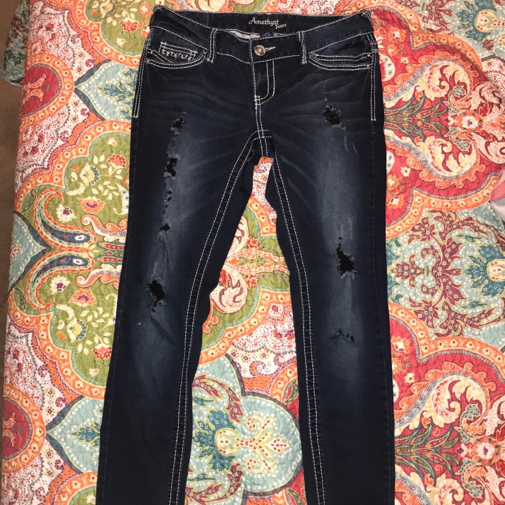 Dark skinny jeans